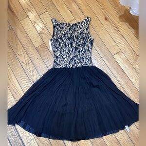 Vintage 1960’s Brocade Drop Waist Chiffon Dress